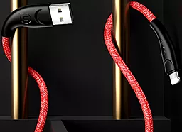 Кабель Usams U41 Braided USB-A - Lightning 10w 1м cable Red - мініатюра 2 Кабель Usams U41 Braided USB-A - Lightning 10w 1м cable Red - мініатюра 2