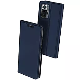 Чехол Dux Ducis с карманом визиток Xiaomi Redmi Note 10 Pro, 10 Pro Max Blue