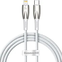 Кабель Baseus Glimmer Series Fast Charging USB Type-C - Lightning 20w 3a 1м PD cable White (CADH000001) - фото Кабель Baseus Glimmer Series Fast Charging USB Type-C - Lightning 20w 3a 1м PD cable White (CADH000001)