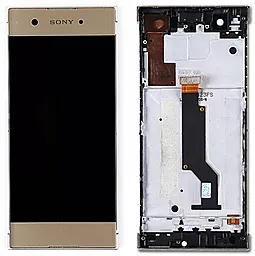Дисплей Sony Xperia XA1 с тачскрином и рамкой, оригинал, Gold - фото Дисплей Sony Xperia XA1 с тачскрином и рамкой, оригинал, Gold