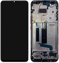 Дисплей Xiaomi Mi 10 Lite 5G, Mi 10 Lite Zoom, Mi 10 Youth 5G з тачскріном і рамкою, оригінал, Black