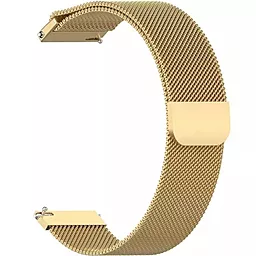 Сменный ремешок для умных часов BeCover Milanese Style для Xiaomi iMi KW66/Mi Watch Color/ Haylou LS01/Watch S1 Active (22mm) Gold (707746)
