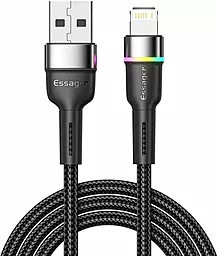 Кабель Essager Colorful LED USB-A - Lightning 12w 2.4a 2м cable Black (EXCL-XCDA01) - фото Кабель Essager Colorful LED USB-A - Lightning 12w 2.4a 2м cable Black (EXCL-XCDA01)