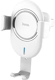 Держатель с беспроводной зарядкой Hoco CW17 Sage White