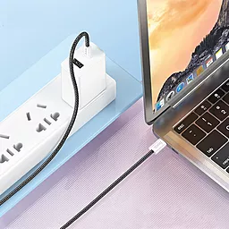 Кабель Hoco X104 Source USB Type-C - Type-C 60w 3a 1м PD cable White - мініатюра 4