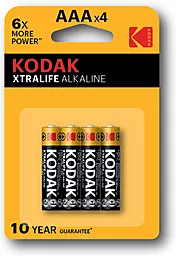 Батарейки Kodak LR03 / AAA XTRALIFE 4шт 1.5 V