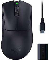 Компьютерная мышка Razer DeathAdder V3 PRO Wireless & Mouse Dock Black (RZ01-04630300-R3WL) - фото Компьютерная мышка Razer DeathAdder V3 PRO Wireless & Mouse Dock Black (RZ01-04630300-R3WL)