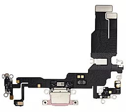 Нижний шлейф Apple iPhone 15 c разъемом зарядки, с микрофоном Pink - фото Нижний шлейф Apple iPhone 15 c разъемом зарядки, с микрофоном Pink