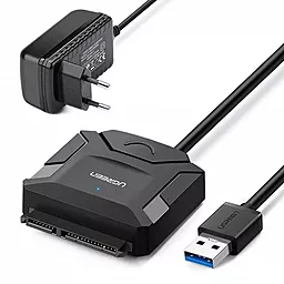 Кабель (шлейф) Ugreen R108 USB3.0 - SATA III 1м черный (20611) - фото Кабель (шлейф) Ugreen R108 USB3.0 - SATA III 1м черный (20611)