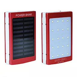 Повербанк MANGO Solar+LED 2USB 10000 mAh Red - фото Повербанк MANGO Solar+LED 2USB 10000 mAh Red