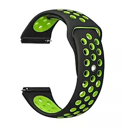 Змінний ремінець для розумного годинника Nike Style для Garmin Vivoactive 3/3 Music/Vivomove HR/Vivomove (705775) Black Green