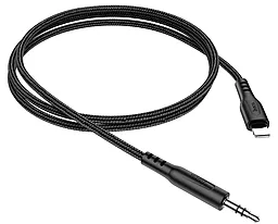 Аудио кабель Hoco UPA18 Aux mini Jack 3.5 mm - Lightning M/M Cable 1 м black - миниатюра 3