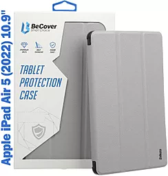 Чехол для планшета BeCover Direct Charge Pen с креплением Apple Pencil для Apple iPad Air 5 (2022) 10.9" Gray (708778) - фото Чехол для планшета BeCover Direct Charge Pen с креплением Apple Pencil для Apple iPad Air 5 (2022) 10.9" Gray (708778)