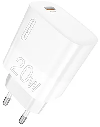 Мережевий зарядний пристрій WUW C196 20w GaN PD USB-C ports charger white - фото Мережевий зарядний пристрій WUW C196 20w GaN PD USB-C ports charger white