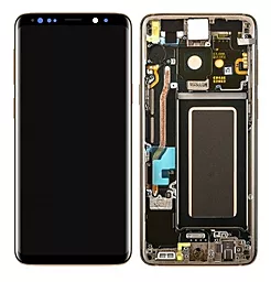 Дисплей Samsung Galaxy S9 G960 з тачскріном і рамкою, оригінал, Gold