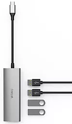 USB Type-C хаб WIWU Alpha 440 USB-C -> 4xUSB3.0 Hub - миниатюра 3