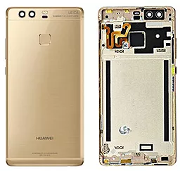 Задня кришка корпусу Huawei P9 EVA-L09 со сканером отпечатка пальца Gold