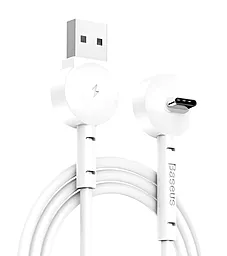 Кабель Baseus Maruko L-Shaped USB-A - Type-C 10.5w 1м cable White (CATQX-02) - фото Кабель Baseus Maruko L-Shaped USB-A - Type-C 10.5w 1м cable White (CATQX-02)