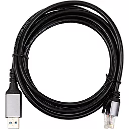 Сетевой USB-A 3.0 - RJ-45 Ethernet кабель PowerPlant 2м чёрный (CA914982)