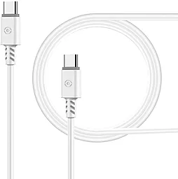 Кабель Piko CB-TT11 USB Type-C - Type-C 12w 2.4a 1.2м сable White - фото Кабель Piko CB-TT11 USB Type-C - Type-C 12w 2.4a 1.2м сable White