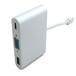 Мультипортовый USB Type-C хаб ExtraDigital USB Type-C to VGA/USB 3.0/Type-C (0.15m) - миниатюра 4