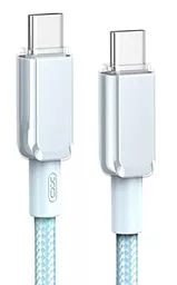 Кабель XO NB-Q250B USB Type-C - Type-C 60w 3a 1м PD cable Blue - фото Кабель XO NB-Q250B USB Type-C - Type-C 60w 3a 1м PD cable Blue