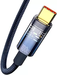 Кабель USB Baseus Explorer Series Auto Power-Off 100w 2m USB Type-C cable blue (CATS000303) - миниатюра 2