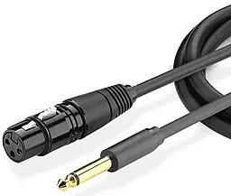 Аудио кабель Ugreen AV131 Jack 6.3мм - XLR M/F cable 2 м black (20719) - фото Аудио кабель Ugreen AV131 Jack 6.3мм - XLR M/F cable 2 м black (20719)