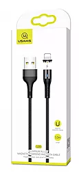 Кабель Usams U29 Magnetic USB-A - Lightning 12w 2.4a 2м cable Black - миниатюра 2 Кабель Usams U29 Magnetic USB-A - Lightning 12w 2.4a 2м cable Black - миниатюра 2