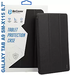 Чехол-книжка Soft Edge BeCover с креплением для стилуса для Samsung Galaxy Tab A9 SM-X115 8.7" Black (710355) - фото Чехол-книжка Soft Edge BeCover с креплением для стилуса для Samsung Galaxy Tab A9 SM-X115 8.7" Black (710355)