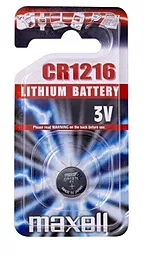 Батарейки Maxell CR1216 Lithium BL 1шт (M-11238800) 1.5 V