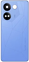 Задняя крышка корпуса Tecno Camon 20 Pro со стеклом камеры Serenity Blue - фото Задняя крышка корпуса Tecno Camon 20 Pro со стеклом камеры Serenity Blue