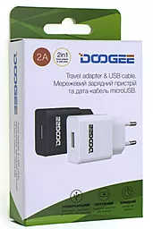 Сетевое зарядное устройство DOOGEE Home Charger 1USB 2A + Micro USB White (YJ-06) - миниатюра 3
