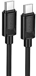 Кабель Hoco X122 Benefit USB Type-C - Type-C 60w 3a 1м PD сable Black - фото Кабель Hoco X122 Benefit USB Type-C - Type-C 60w 3a 1м PD сable Black