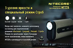Ліхтарик Nitecore MT22A Коричневий - мініатюра 15 Ліхтарик Nitecore MT22A Коричневий - мініатюра 15