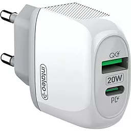 Сетевое зарядное устройство с быстрой зарядкой Intaleo TCQ/PD220 20w PD USB-C/USB-A ports charger white (1283126506581) - фото Сетевое зарядное устройство с быстрой зарядкой Intaleo TCQ/PD220 20w PD USB-C/USB-A ports charger white (1283126506581)