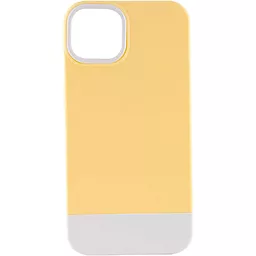 Чехол Epik TPU+PC Bichromatic для Apple iPhone 13 (6.1") Creamy-yellow / White