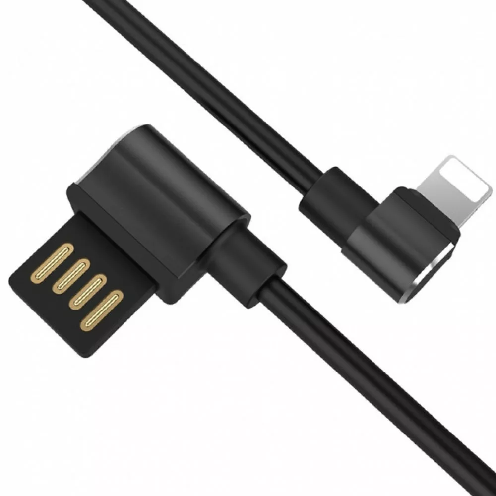 Кабель Hoco U37 Long Roam Charging USB-A - Lightning 12w 2.4a 0.6м cable Black - фото 2