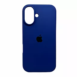 Чехол Silicone Case Full для Apple iPhone 16 Navy Blue - фото Чехол Silicone Case Full для Apple iPhone 16 Navy Blue