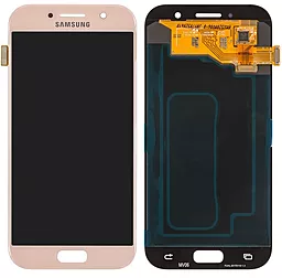 Дисплей Samsung Galaxy A5 A520 2017 з тачскріном, (OLED), Pink