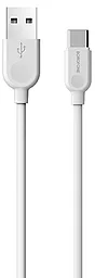 Кабель Borofone BX14 USB-A - Type-C 12w 2.4a 1м cable White