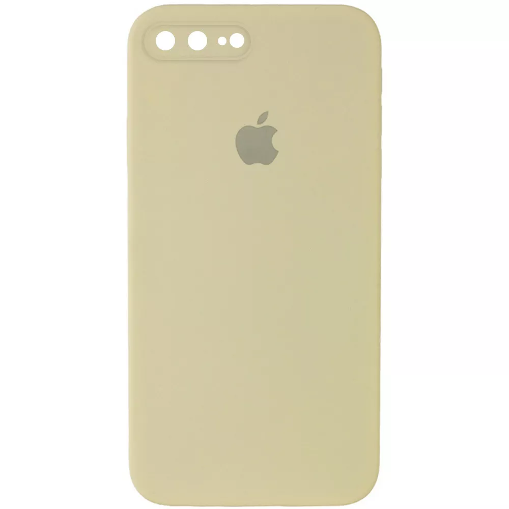 Чехол Silicone Case Full Camera Square для Apple iPhone 7 Plus, iPhone 8 Plus Mellow Yellow - фото 1