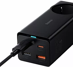 Мережевий зарядний пристрій Baseus GaN3 Pro 2xUSB-A/2xUSB-C 65W + 100W USB C-C Cable Black (PSZM000901)