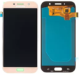 Дисплей Samsung Galaxy A7 A720 2017 с тачскрином, (OLED), Pink