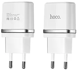 Сетевое зарядное устройство Hoco C11 + micro USB Cable White - миниатюра 3