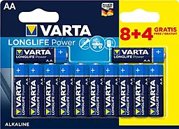 Батарейки Varta AA (LR6) LongLife Power 12шт - фото Батарейки Varta AA (LR6) LongLife Power 12шт