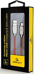Кабель Cablexpert USB-A - micro USB 10.5w 2м cable Red (CC-USB2R-AMmBM-2M-R) - мініатюра 2 Кабель Cablexpert USB-A - micro USB 10.5w 2м cable Red (CC-USB2R-AMmBM-2M-R) - мініатюра 2