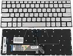 Клавиатура для ноутбука Lenovo IdeaPad S740-14IIL с подсветкой клавиш без рамки Silver