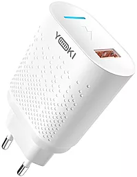 Мережевий зарядний пристрій Yoki Led YK-QC 18W 3A USB-A White