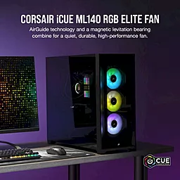 Система охлаждения Corsair iCUE ML140 RGB Elite Premium 2-Pack (CO-9050115-WW) - миниатюра 5